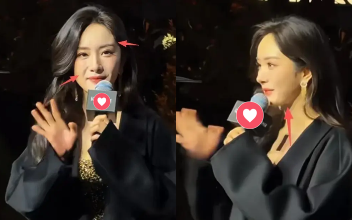 people-Yang Mi-event-microphone-facial features-under-chin area