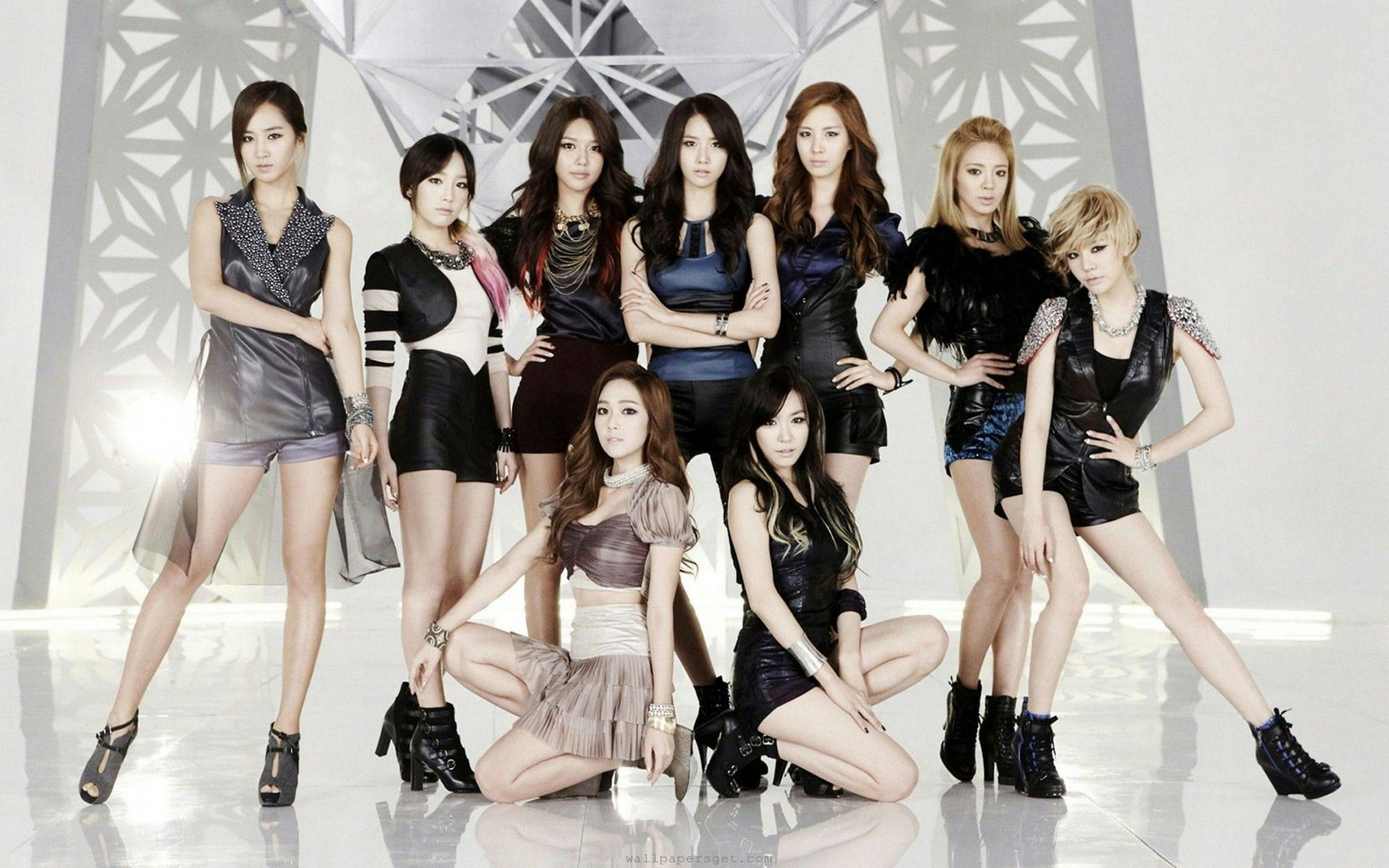 people-Girls' Generation (SNSD)-K-pop-music group-female idols-concept photo-leather outfits