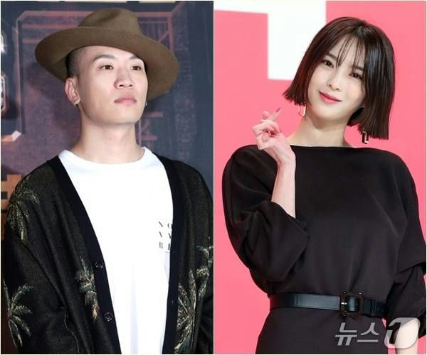 people-Tablo-cardigan-and-hat-A-Jung Yu-mi-black-dress-and-finger-heart