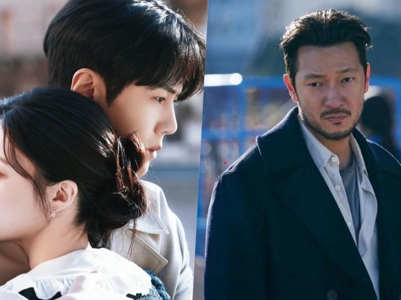 people-A-Korean drama poster-A-couple hugging-B-man with beard-C-split image