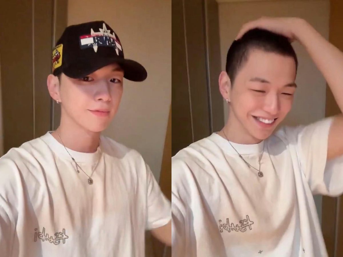 kang daniel military enlistment buzz cut
