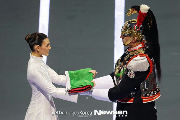 vittoria ceretti winter olympics opening ceremony