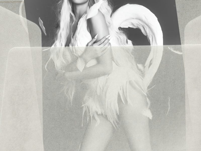 people-Lisa (BLACKPINK)-angelic-swan-feathers-monochrome-fashion