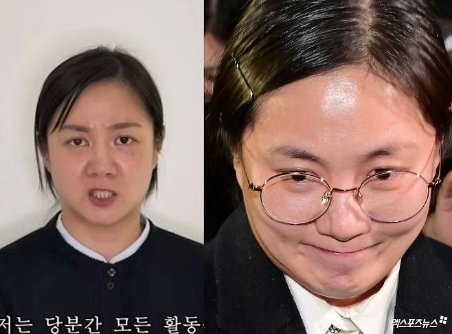 people-Yoo Gyeong-won-South Korean comedian-A-two images side-by-side-A-left image is a video still with Korean subtitles-B-right image is a close-up with glasses-C-Korean text visible