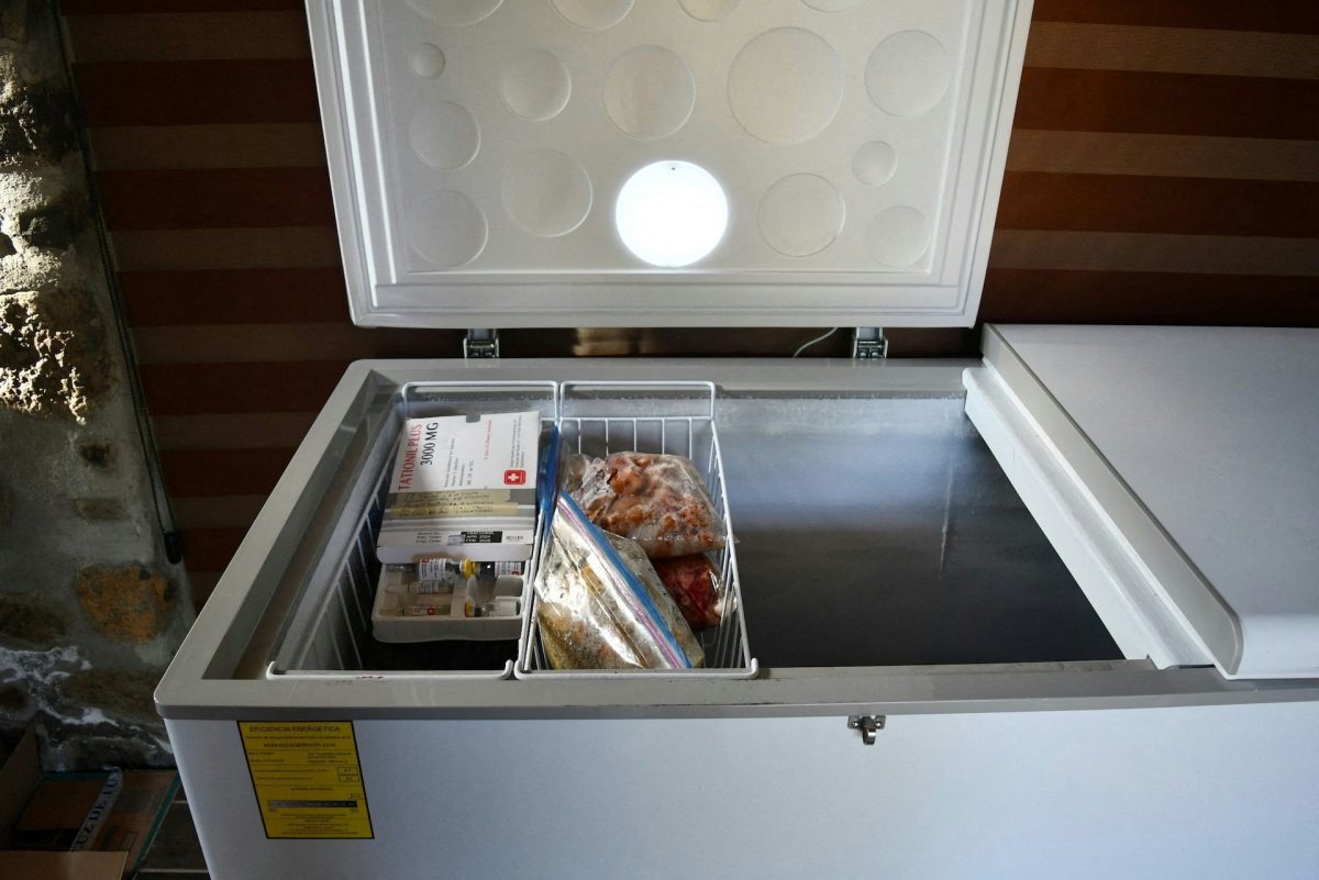 people-None-chest freezer-A-medical supplies-B-frozen food-C