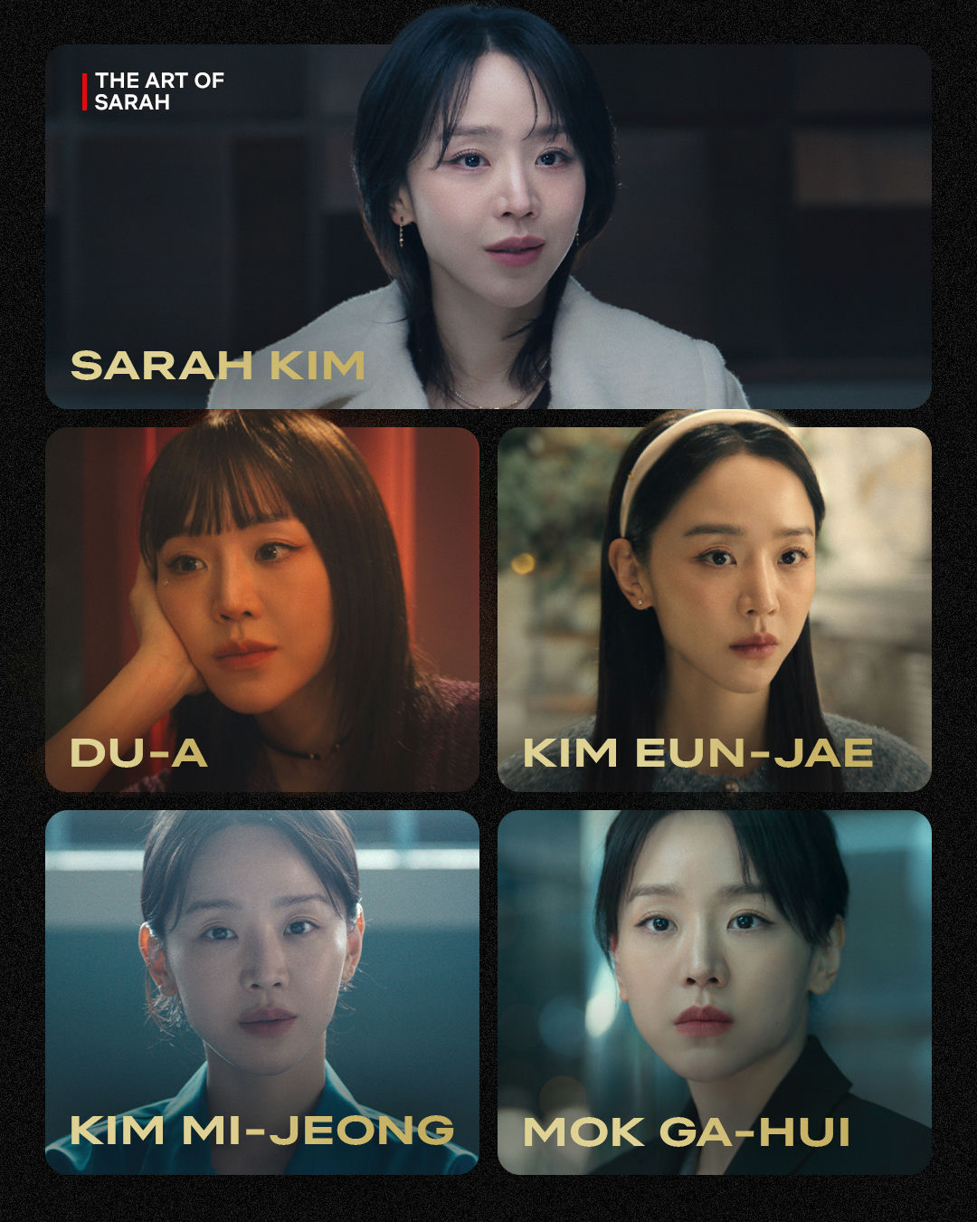 people-Sarah Kim-Du-A-Kim Eun-Jae-Kim Mi-Jeong-Mok Ga-Hui-The Art of Sarah-multiple characters
