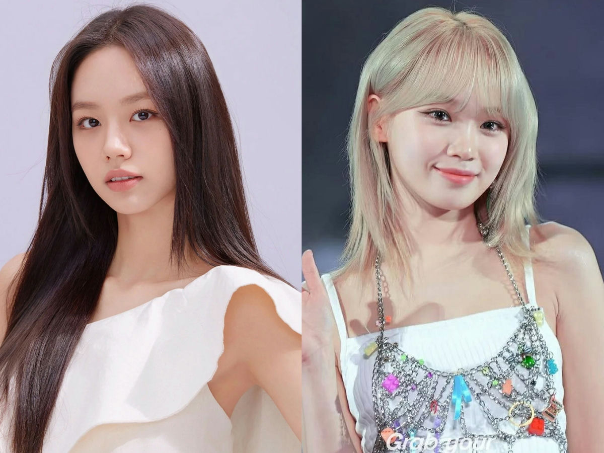 people-Kim Hye-yoon-A-long dark hair-A-white ruffled top-B-blonde hair with bangs-B-chain necklace with colorful charms-C