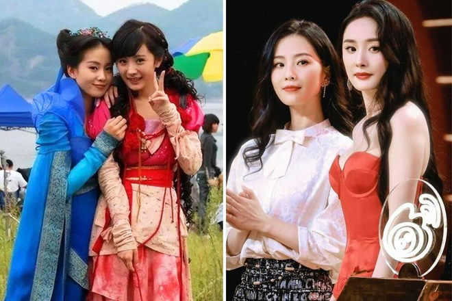 people-Liu Yifei-A-Yang Mi-A-Chinese actresses-A-The long-standing friendship between Liu Yifei and Yang Mi, showing them in costume from the TV series 