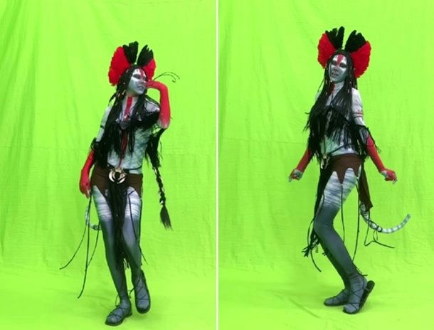 people-Actress-A-green screen-A-Avatar-A-CGI character