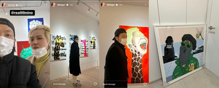 Lee Dong-hwi had previously attended Song Mino's exhibition.