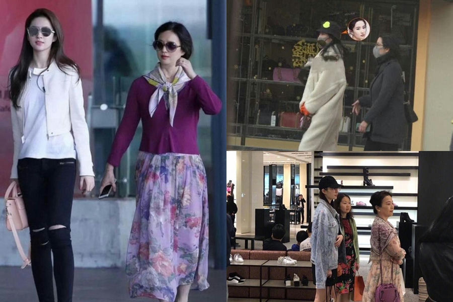 people-Liu Yifei-A-mother-B-shopping-C-paparazzi-style-collage