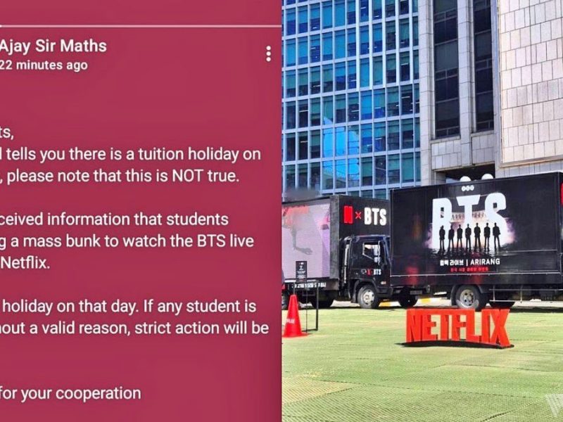 bts comeback india academy notice