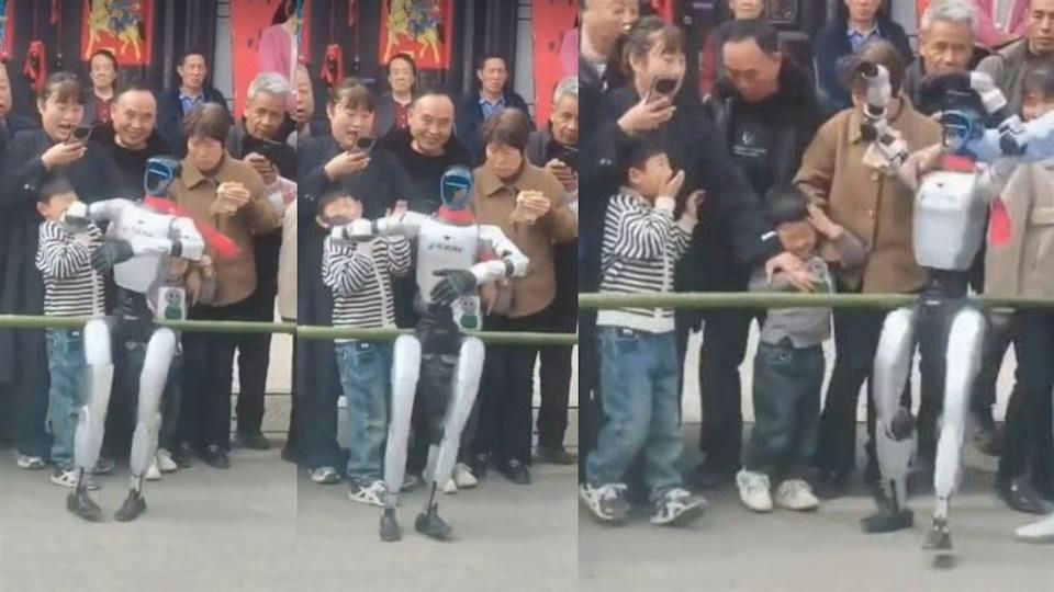 humanoid robot accident China