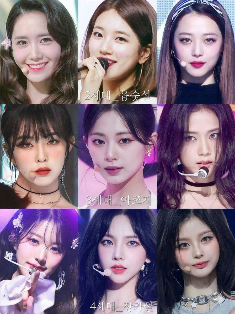 K-pop visual icons by generation