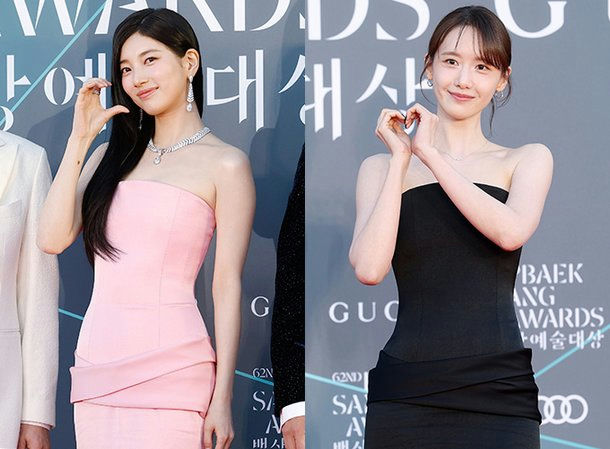 suzy yoona baeksang same dress