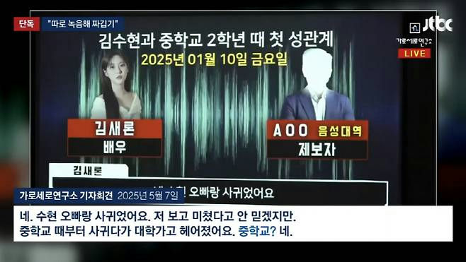 Kim Sae Ron audio recording